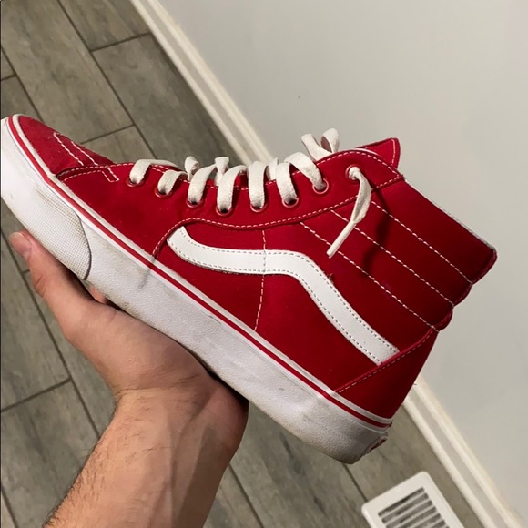 Vans SK8-Hi red men’s size 8.0 women’s 9.5 - Picture 7 of 9